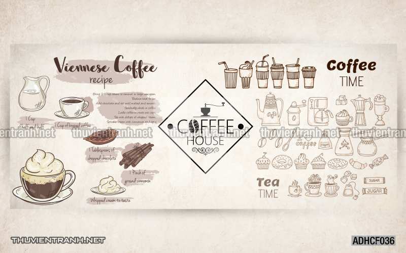  Tranh dán tường Cafe, tranh dán tường quán cafe phong cách cũ, cổ. - Tranh tường chất lượng cao