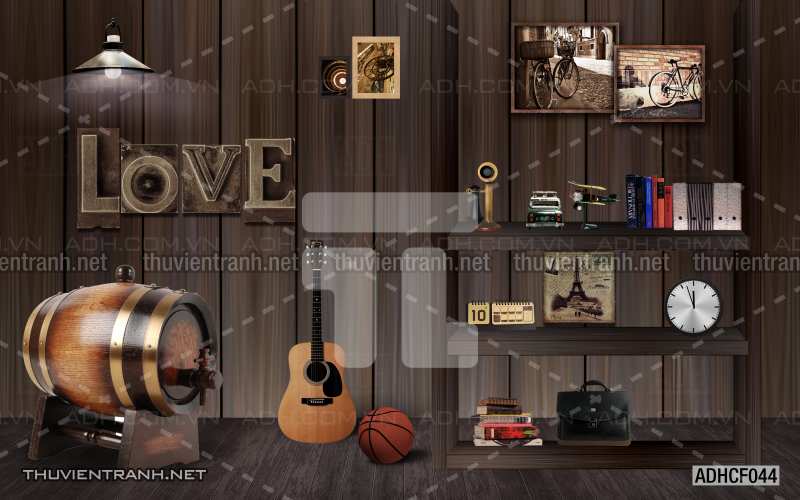  Tranh dán tường Cafe, tranh dán tường quán cafe phong cách cũ, cổ. - Tranh tường chất lượng cao