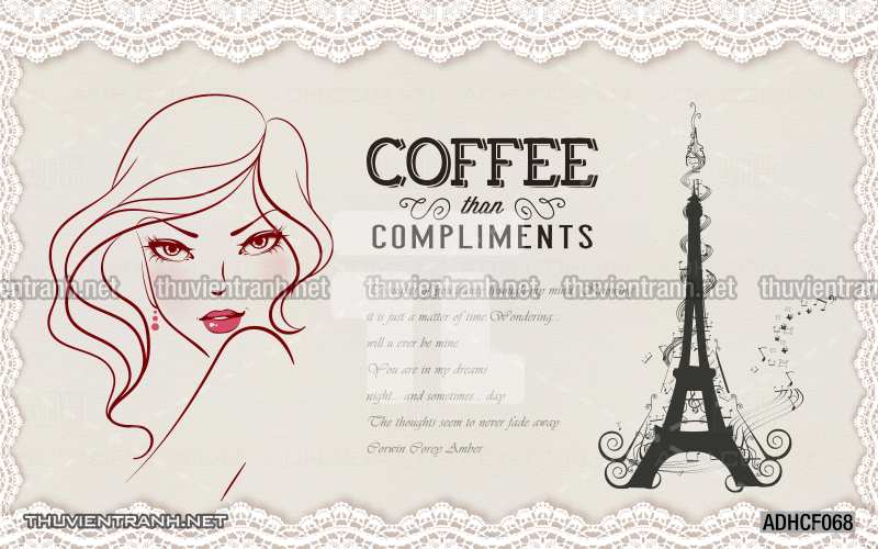  Tranh dán tường Cafe, tranh dán tường quán cafe phong cách cũ, cổ. - Tranh tường chất lượng cao