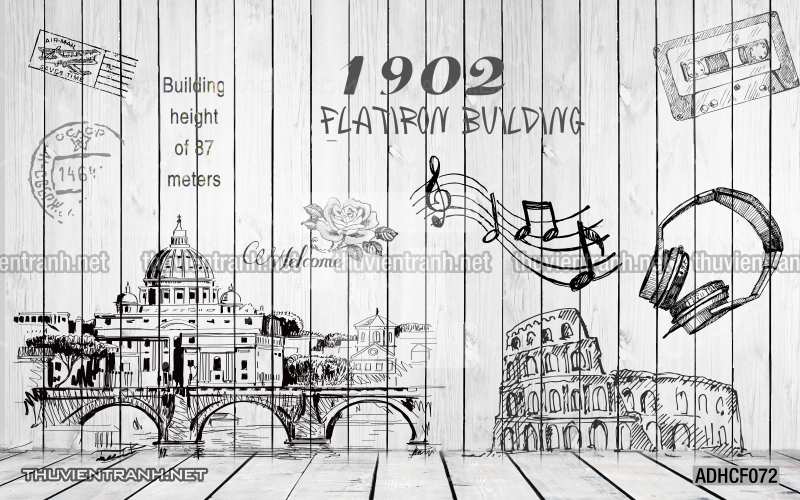  Tranh dán tường Cafe, tranh dán tường quán cafe phong cách cũ, cổ. - Tranh tường chất lượng cao