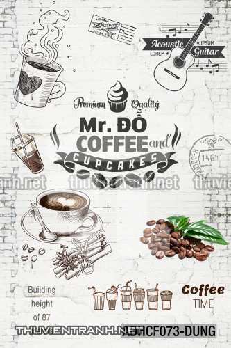 Tranh dán tường Cafe, tranh dán tường quán cafe phong cách cũ, cổ. - Tranh tường chất lượng cao