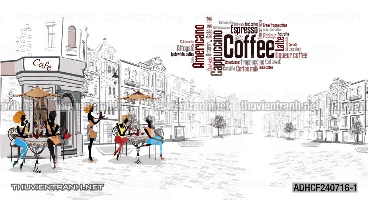  Tranh dán tường Cafe, tranh dán tường quán cafe phong cách cũ, cổ. - Tranh tường chất lượng cao