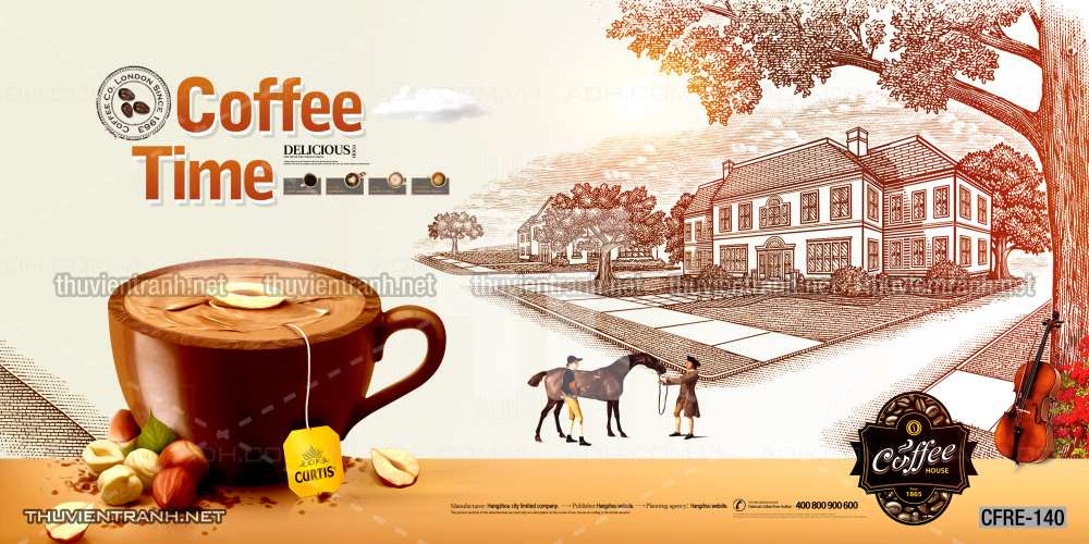  Tranh dán tường Cafe, tranh dán tường quán cafe phong cách cũ, cổ. - Tranh tường chất lượng cao