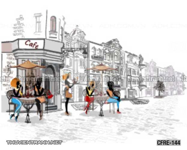  Tranh dán tường Cafe, tranh dán tường quán cafe phong cách cũ, cổ. - Tranh tường chất lượng cao