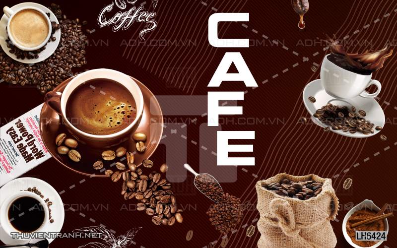Tranh dán tường Quán  Cafe - Tranh tường chất lượng cao