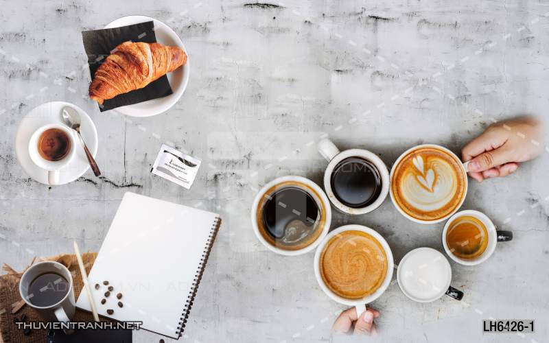 Tranh dán tường Quán  Cafe - Tranh tường chất lượng cao