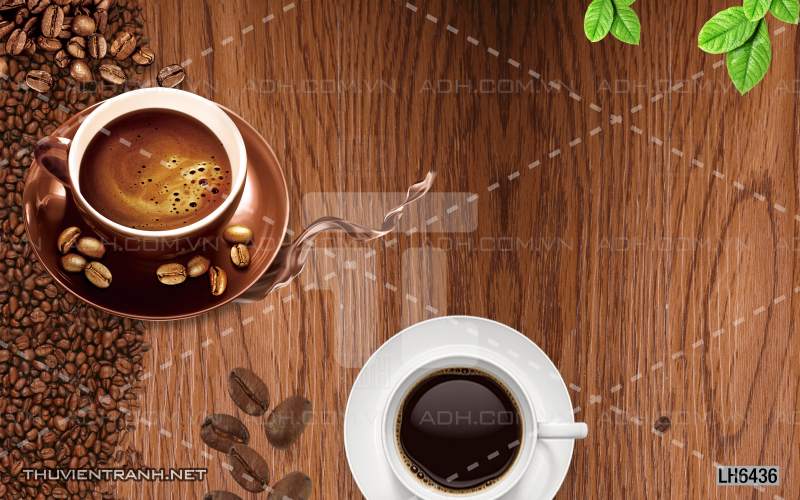Tranh dán tường Quán  Cafe - Tranh tường chất lượng cao