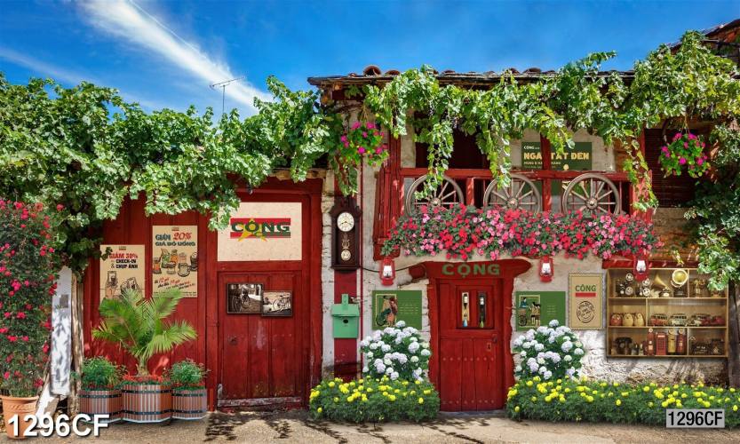  Tranh dán tường CAFE Phố Xưa,  - Tranh tường chất lượng cao