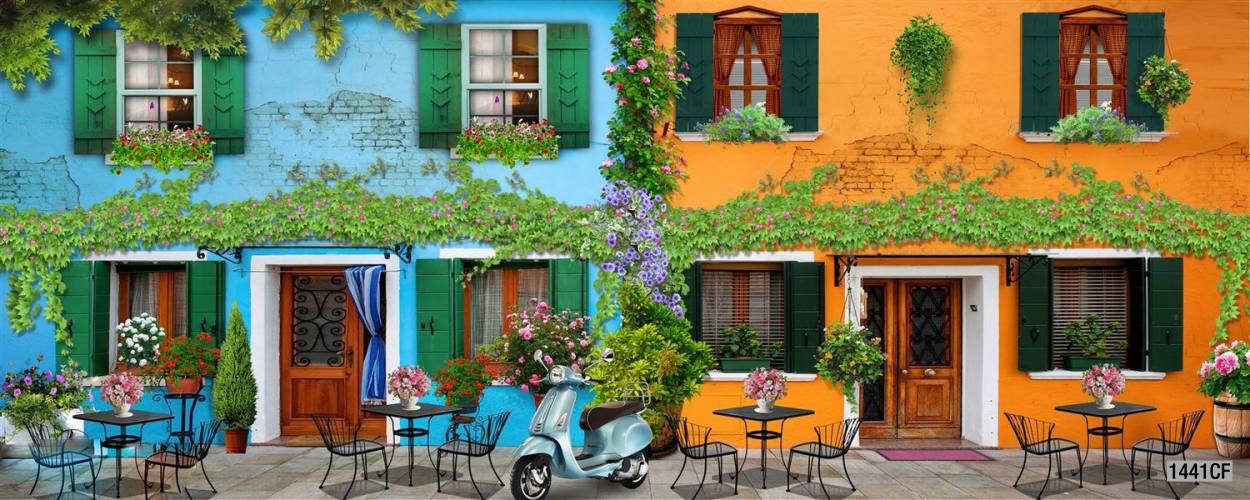  Tranh dán tường CAFE Phố Xưa - Tranh tường chất lượng cao