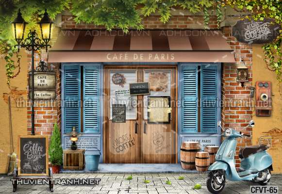 Tranh dán tường CAFE Phố Xưa - Kết quả tìm kiếm tranh tường