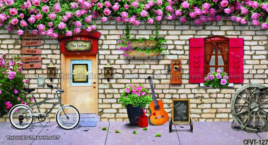 Tranh dán tường CAFE Phố Xưa - Kết quả tìm kiếm tranh tường