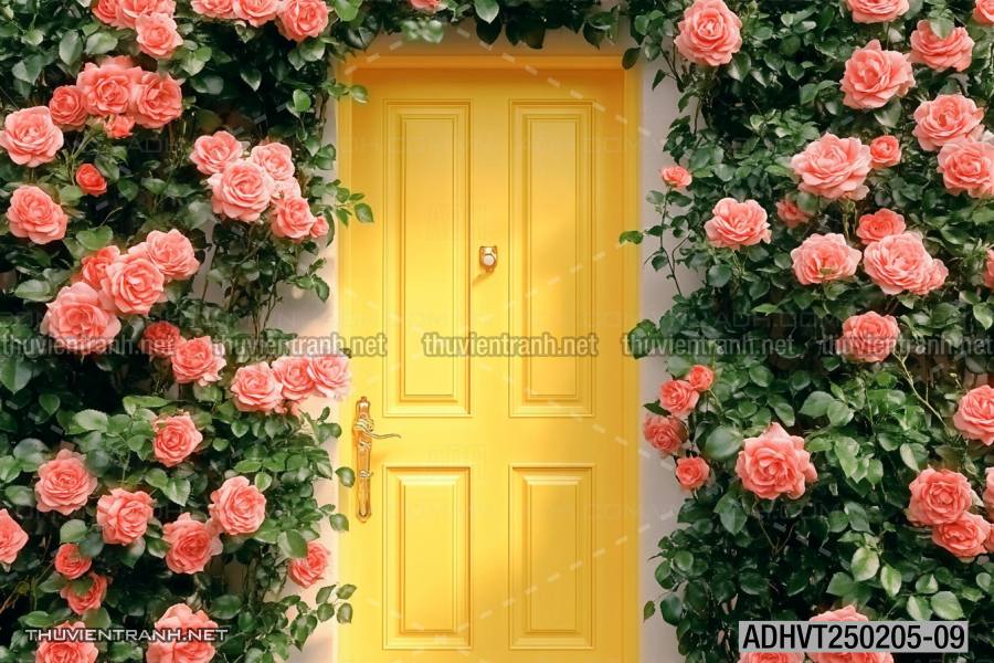  Tranh dán tường ngôi nhà xinh mộng mơ,  cửa nhà hoa leo  - Kết quả tìm kiếm tranh tường