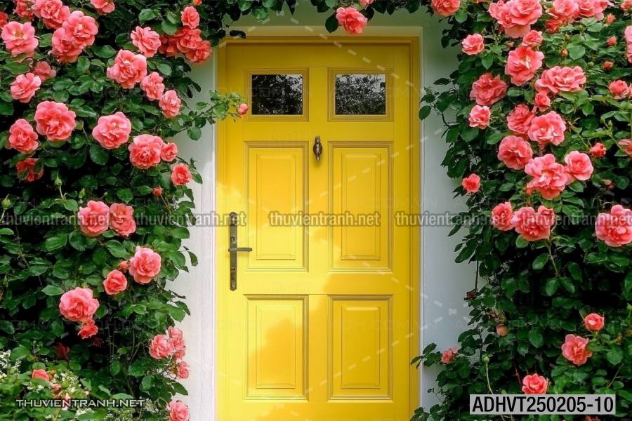  Tranh dán tường ngôi nhà xinh mộng mơ,  cửa nhà hoa leo  - Kết quả tìm kiếm tranh tường