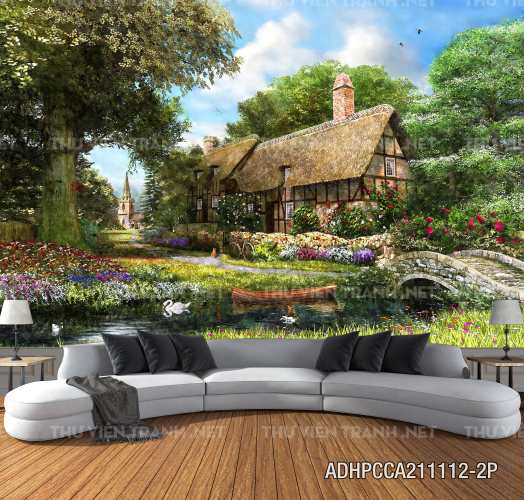 Phong cảnh đồng quê Châu Âu, Ngôi nhà nông thôn cottage - Kết quả tìm kiếm tranh tường