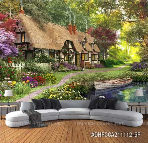 Phong cảnh đồng quê Châu Âu, Ngôi nhà nông thôn cottage - Kết quả tìm kiếm tranh tường