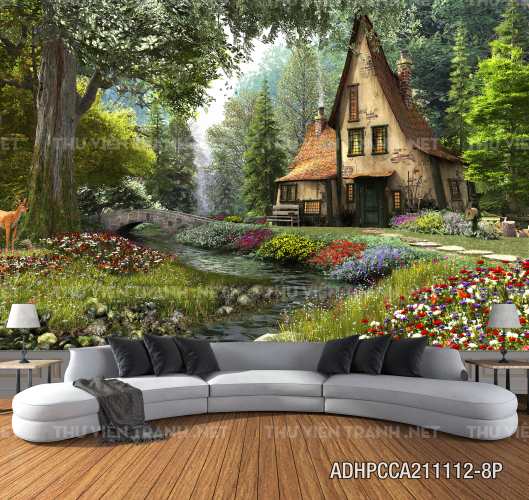 Phong cảnh đồng quê Châu Âu, Ngôi nhà nông thôn cottage - Kết quả tìm kiếm tranh tường