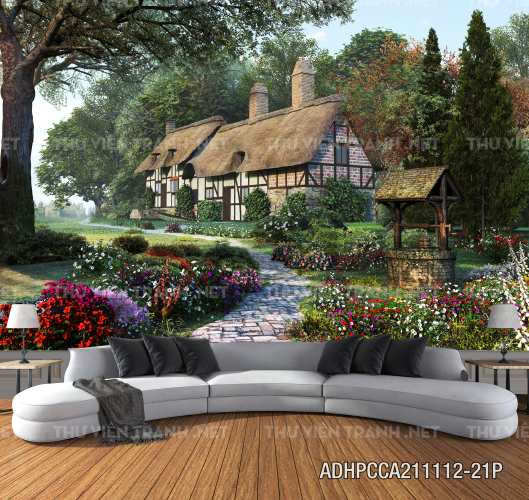Phong cảnh đồng quê Châu Âu, Ngôi nhà nông thôn cottage - Kết quả tìm kiếm tranh tường