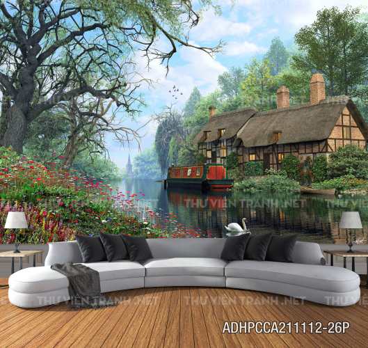 Phong cảnh đồng quê Châu Âu, Ngôi nhà nông thôn cottage - Kết quả tìm kiếm tranh tường