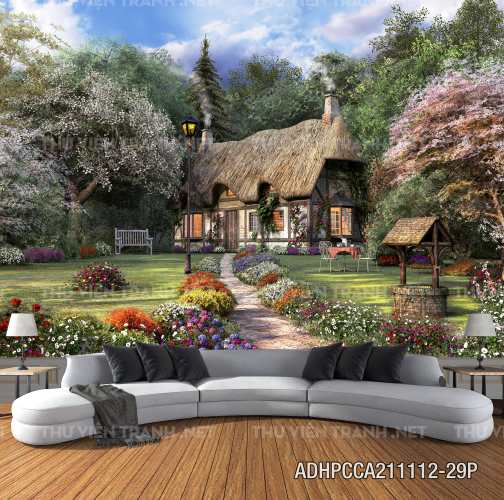 Phong cảnh đồng quê Châu Âu, Ngôi nhà nông thôn cottage - Kết quả tìm kiếm tranh tường