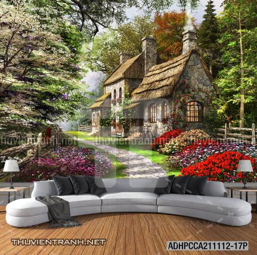 Phong cảnh đồng quê Châu Âu, Ngôi nhà nông thôn cottage - Kết quả tìm kiếm tranh tường