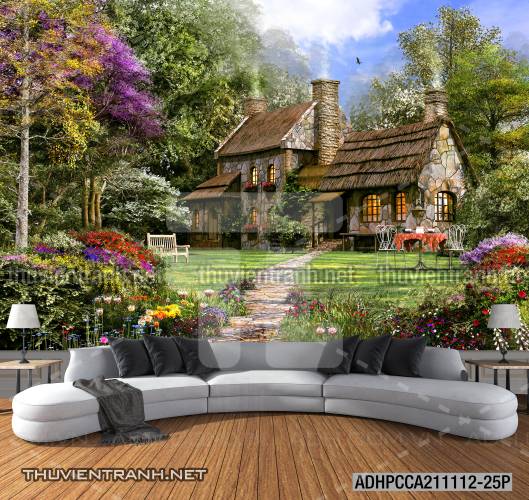Phong cảnh đồng quê Châu Âu, Ngôi nhà nông thôn cottage - Kết quả tìm kiếm tranh tường