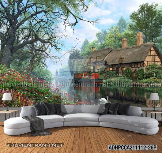 Phong cảnh đồng quê Châu Âu, Ngôi nhà nông thôn cottage - Kết quả tìm kiếm tranh tường