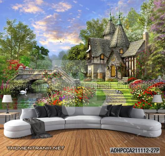 Phong cảnh đồng quê Châu Âu, Ngôi nhà nông thôn cottage - Kết quả tìm kiếm tranh tường