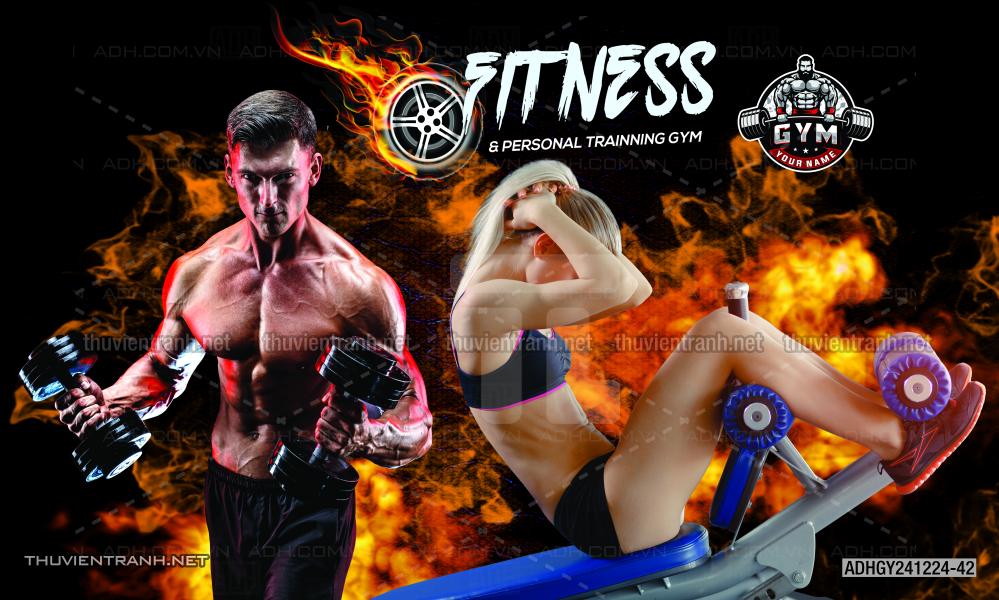  Tranh dán tường Phòng tập Gym, Thể Hình - Tranh tường chất lượng cao