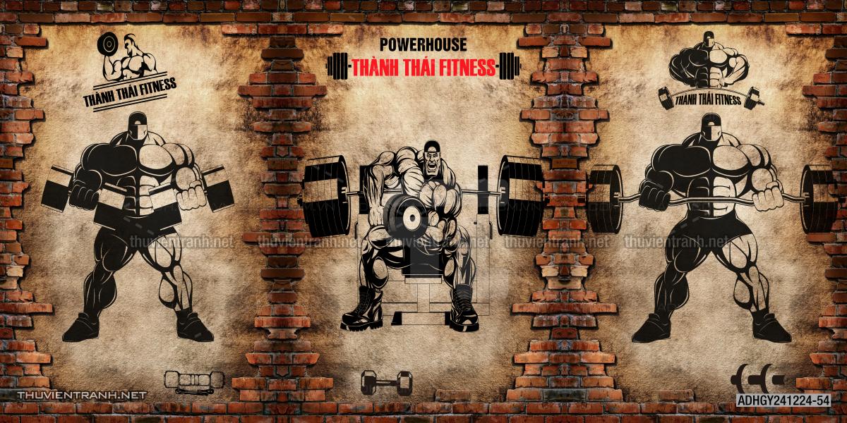 Tranh dán tường Phòng tập Gym, Thể Hình - Tranh tường chất lượng cao