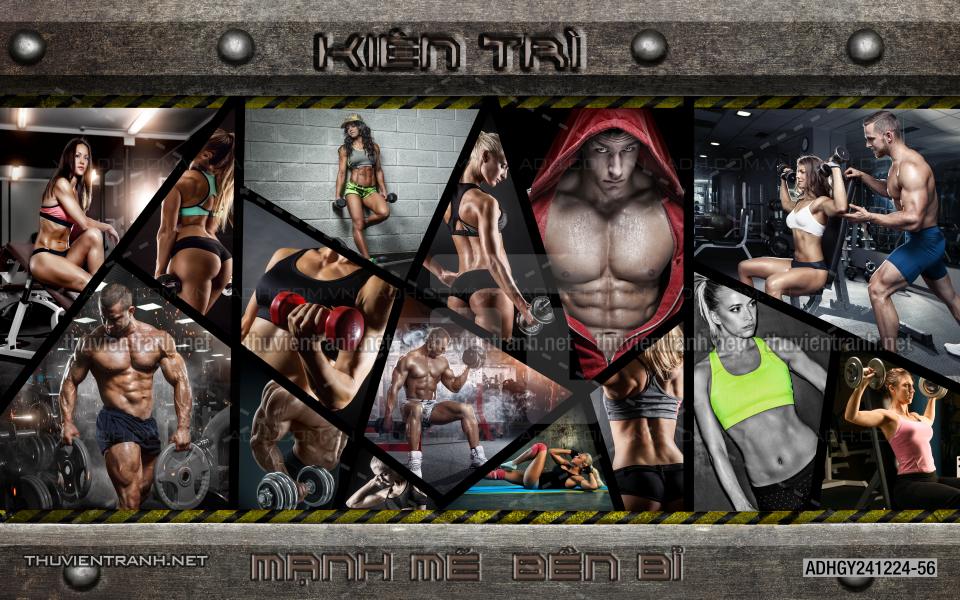 Tranh dán tường Phòng tập Gym, Thể Hình - Tranh tường chất lượng cao