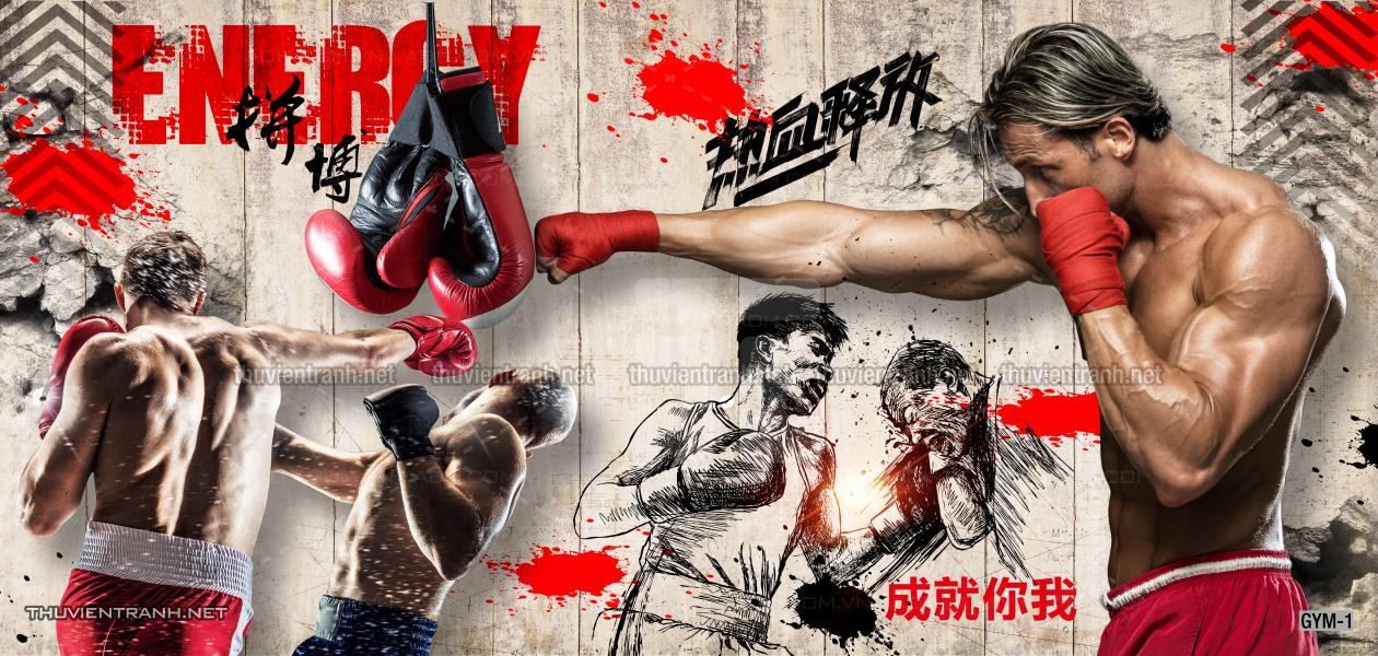 Tranh dán tường Phòng tập Gym, Thể Hình - Tranh tường chất lượng cao