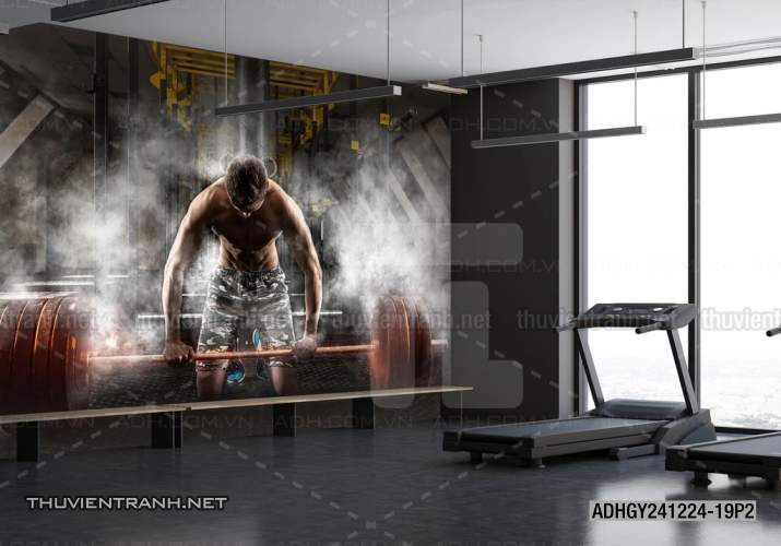 Tranh dán tường Phòng tập Gym - Tranh tường chất lượng cao