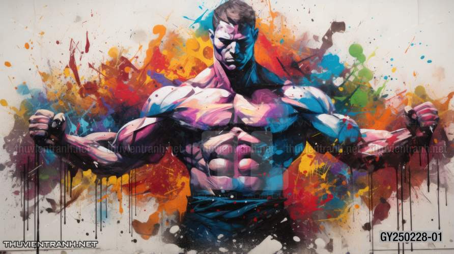 Tranh dán tường Thể Hình, Tranh tường CLUB GYM - Tranh tường chất lượng cao
