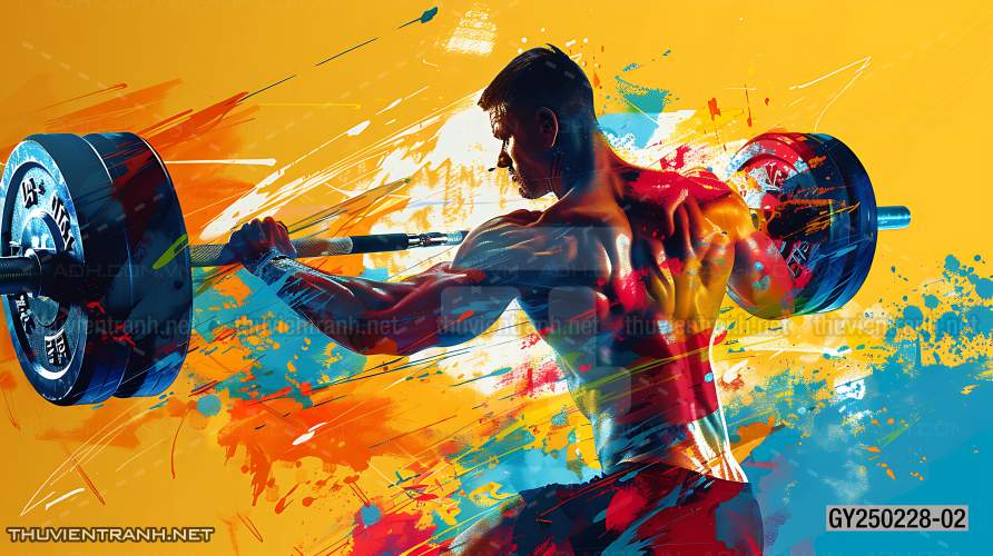 Tranh dán tường Thể Hình, Tranh tường CLUB GYM - Tranh tường chất lượng cao