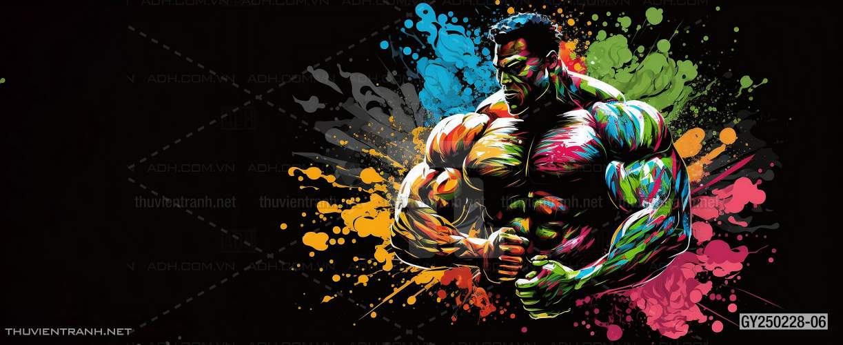 Tranh dán tường Thể Hình, Tranh tường CLUB GYM - Tranh tường chất lượng cao