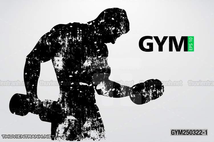 Tranh dán tường Thể Hình, Tranh tường CLUB GYM - Tranh tường chất lượng cao