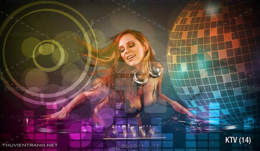 Tranh dán tường quán Karaoke - Tranh tường chất lượng cao