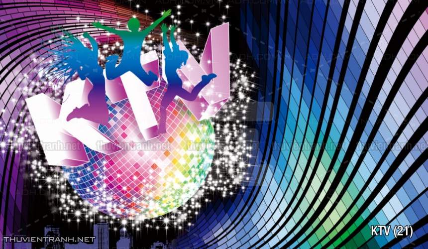 Tranh dán tường quán Karaoke - Tranh tường chất lượng cao