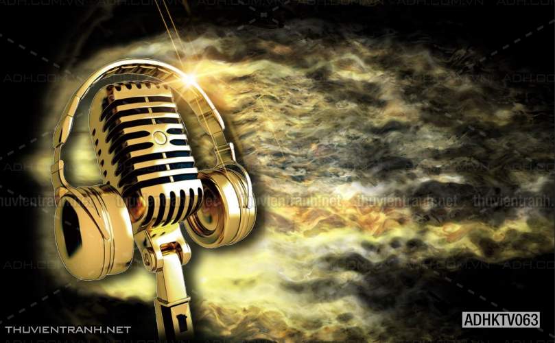 Tranh dán tường quán Karaoke - Tranh tường chất lượng cao