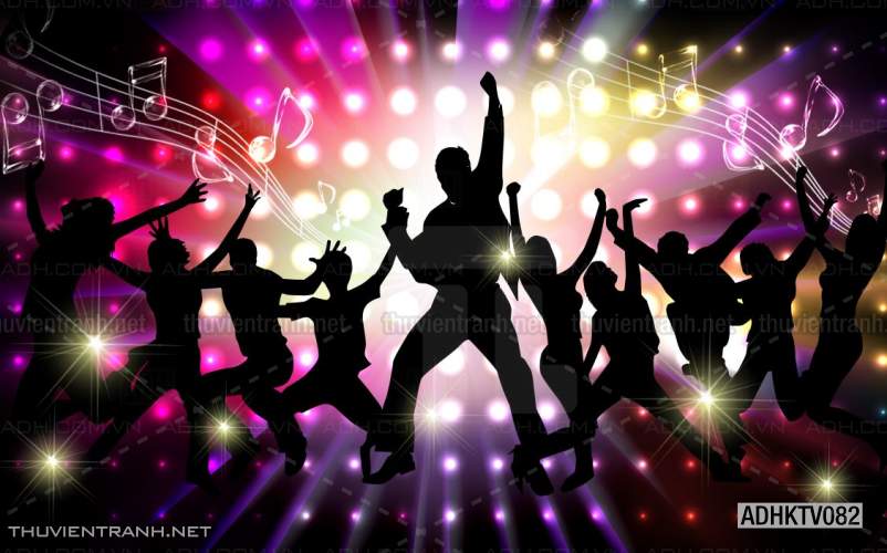 Tranh dán tường quán Karaoke - Tranh tường chất lượng cao