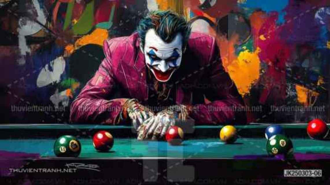 Tranh dán tường Club Bi-a, Joker, Người dơi Batman, Harley Quinn - Kết quả tìm kiếm tranh tường
