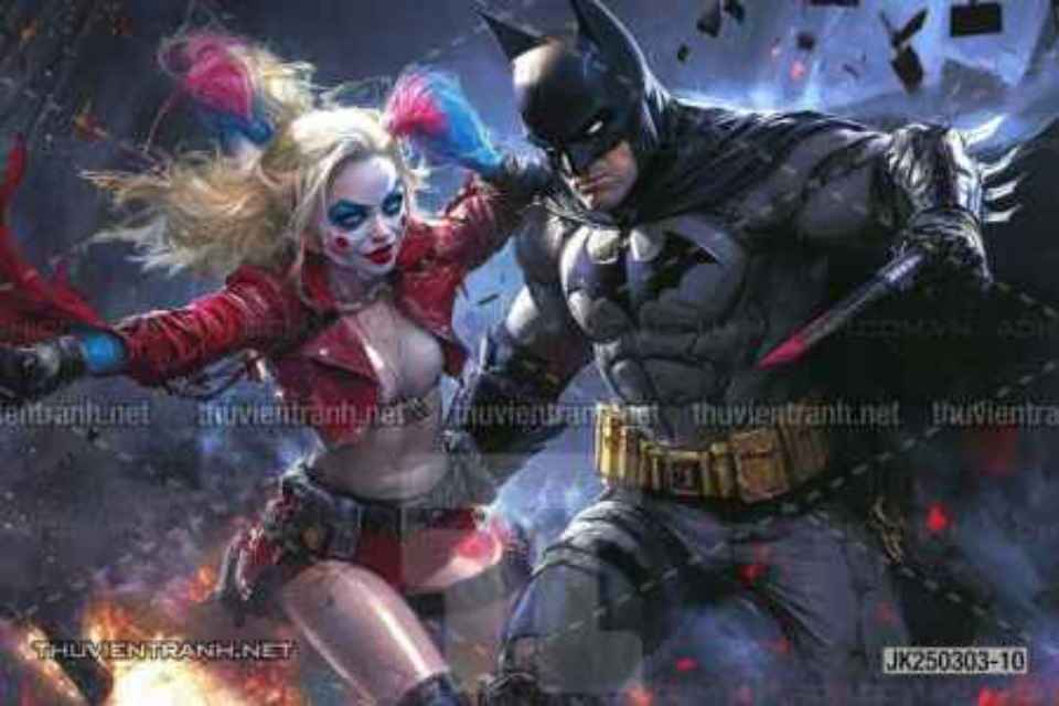Tranh dán tường Club Bi-a, Joker, Người dơi Batman, Harley Quinn - Kết quả tìm kiếm tranh tường