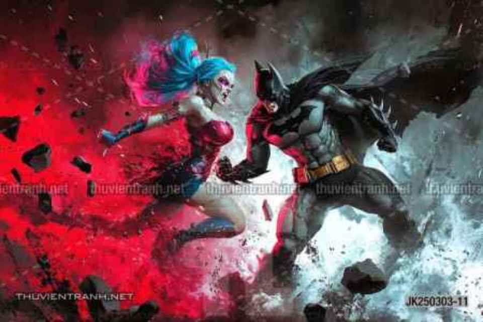Tranh dán tường Club Bi-a, Joker, Người dơi Batman, Harley Quinn - Kết quả tìm kiếm tranh tường