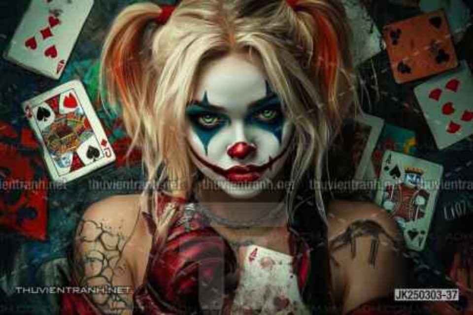  Tranh dán tường Club Bi-a, Joker, Người dơi Batman, Harley Quinn - Tranh tường chất lượng cao