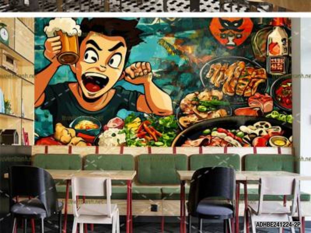 Tranh dán tường Quán Bia- Quán Nhậu  - Kết quả tìm kiếm tranh tường