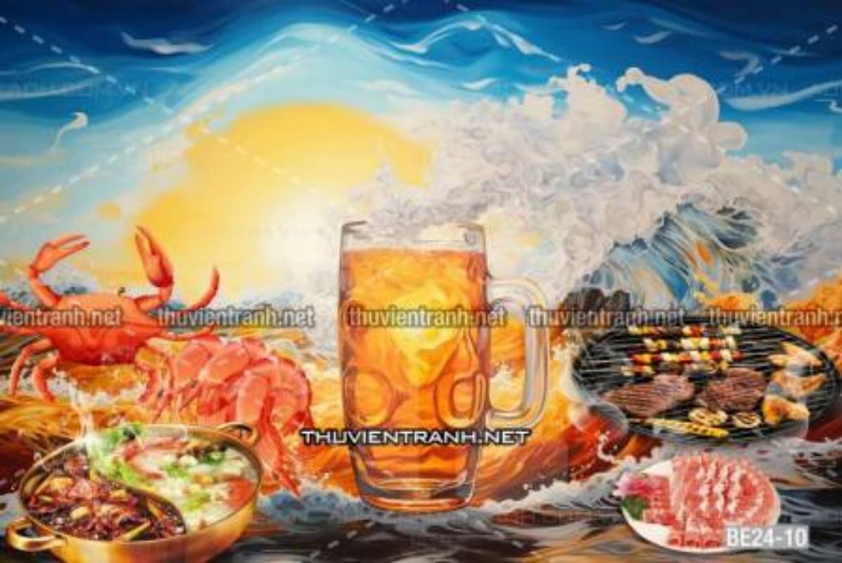 Tranh dán tường Quán Bia- Quán Nhậu  - Kết quả tìm kiếm tranh tường
