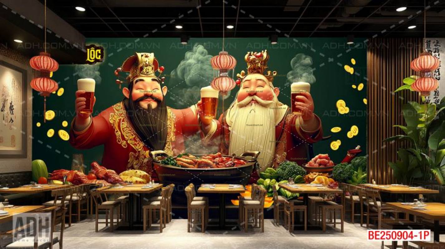 Tranh dán tường Quán Bia- Quán Nhậu- Quán lẩu, nướng, quán ăn - Kết quả tìm kiếm tranh tường
