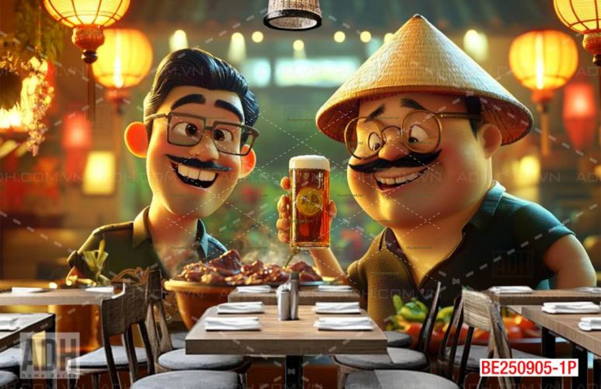 Tranh dán tường Quán Bia- Quán Nhậu- Quán lẩu, nướng, quán ăn - Kết quả tìm kiếm tranh tường