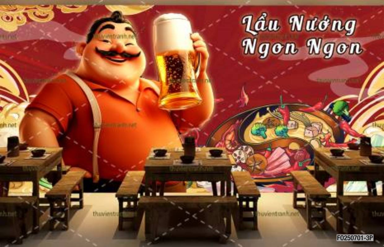 Tranh dán tường Quán Bia- Quán Nhậu- Quán lẩu, nướng, quán ăn - Kết quả tìm kiếm tranh tường