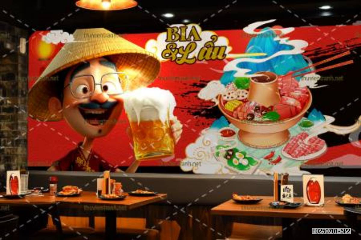 Tranh dán tường Quán Bia- Quán Nhậu- Quán lẩu, nướng, quán ăn - Kết quả tìm kiếm tranh tường